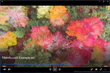 Screenshot of a .avi file in Microsoft Movies & TV