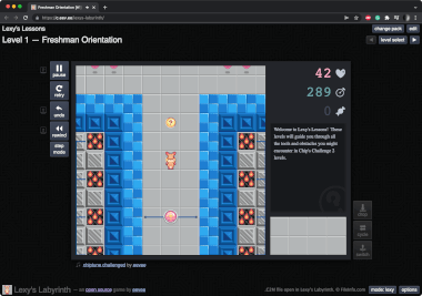 Screenshot of a .c2m file in Lexy's Labyrinth