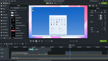 Screenshot of a .campackage file in TechSmith Camtasia 2023
