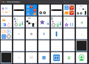 Screenshot of a .car file in Asset Catalog Tinkerer 2