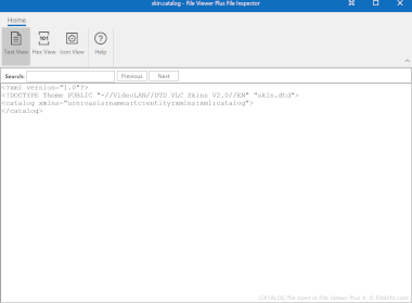 Screenshot of a .catalog file in File Viewer Plus 4