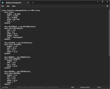 CFM file open in Microsoft Notepad