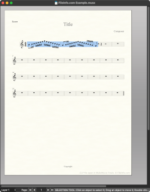 Screenshot of a .clp file in MakeMusic Finale