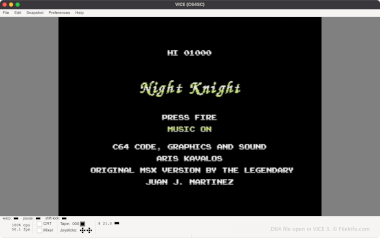 Screenshot of a .d64 file in VICE 3