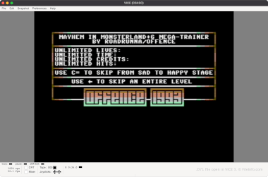 Screenshot of a .d71 file in VICE 3
