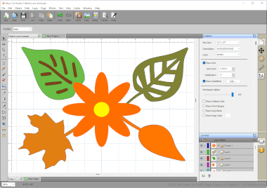 Screenshot of a .ecs5 file in Craft Edge Easy Cut Studio 5