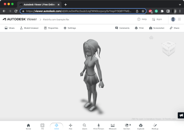 Screenshot of a .fbx file in Autodesk Viewer