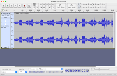 Screenshot of a .fla file in Audacity