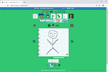 Screenshot of a .flp file in Poklik FlipAnim