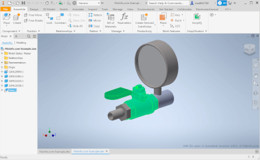 Screenshot of a .iam file in Autodesk Inventor 2022
