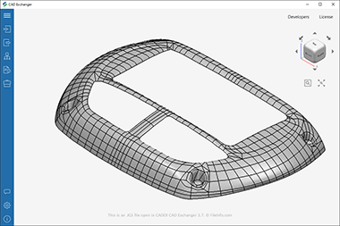 Screenshot of a .igs file in CADEX CAD Exchanger 3.7