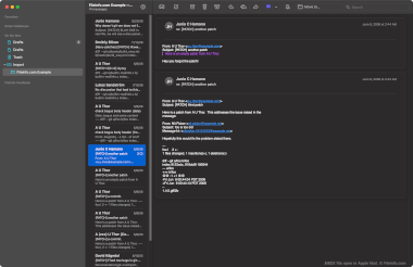 Screenshot of a .mbox file in Apple Mail
