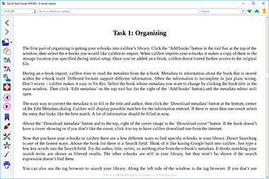 Screenshot of a .mobi file in Calibre 3