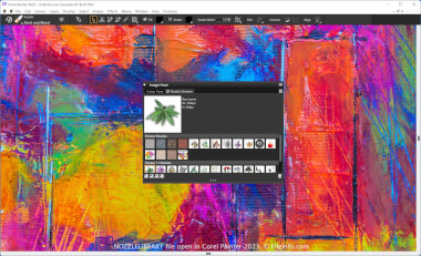Screenshot of a .nozzlelibrary file in Corel Painter 2023