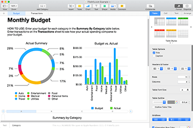 Screenshot of a .numbers file in Apple Numbers 10.1