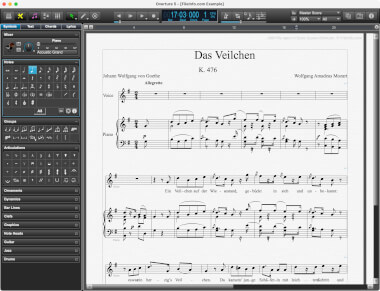 Screenshot of a .ove file in Sonic Scores Overture