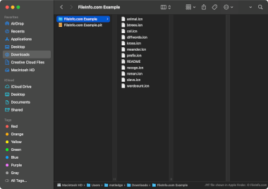 PIT file shown in Apple Finder