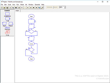 Screenshot of a .rap file in Raptor 2015