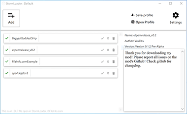 Screenshot of a .slp file in StormLoader