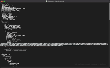 TSCPROJ file open in Apple TextEdit