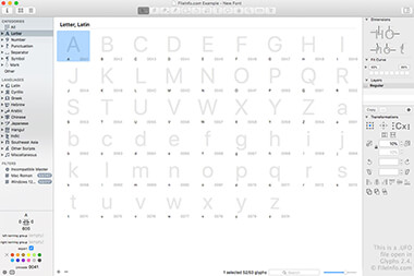 Screenshot of a .ufo file in Glyphs 2.4