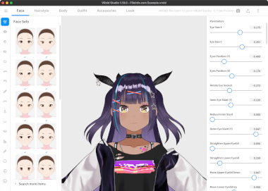 Screenshot of a .vroid file in pixiv VRoid Studio