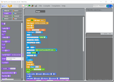 Screenshot of a .wb file in Web Blox