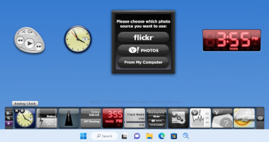 WIDGET file open in Yahoo! Widgets 4 on a Windows desktop