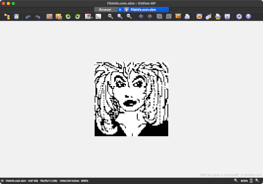 Screenshot of a .xbm file in XnViewMP