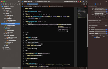 Screenshot of a .xcodeproj file in Apple Xcode 14