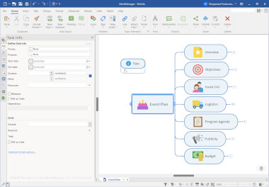 Screenshot of a .xmmap file in Corel MindManager 22