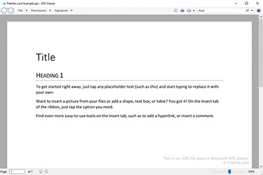 Screenshot of a .xps file in Microsoft XPS Viewer