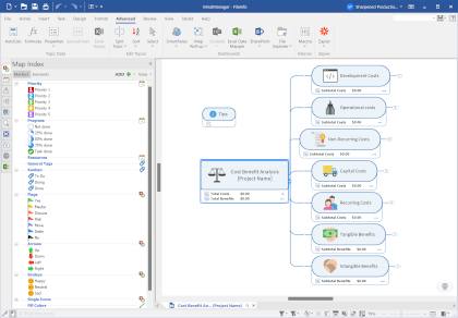 Screenshot of Corel MindManager 22