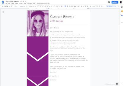 Screenshot of Google Docs
