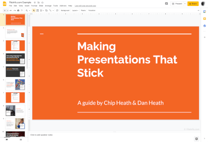 Screenshot of Google Slides
