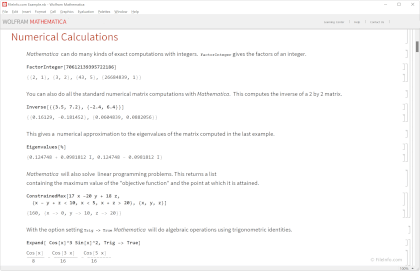 Screenshot of Wolfram Research Mathematica 14